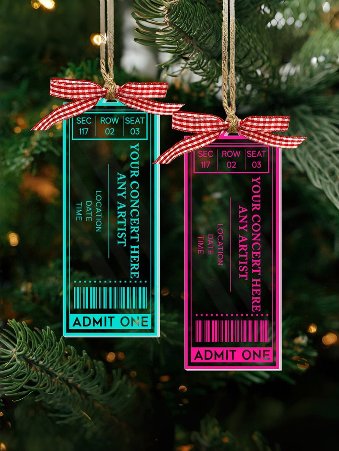 Custom Acrylic Concert Ticket Keychain